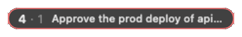 The pill showing the count and the top item's title.